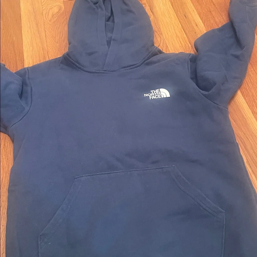 The North Face Navy Hoodie with Logo - Picture 3 of 4